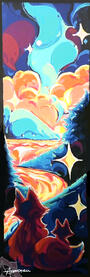 Fox & Sky, a mural design, 2026